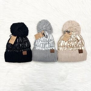 C.C Puffer Pom Beanie Adults, Winter Hats, Premium Hats, Warm Hats, Winter Gift